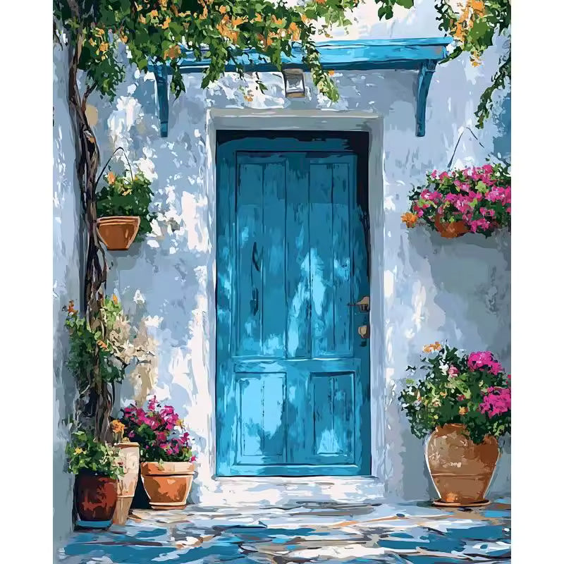 Flowers Next to Door