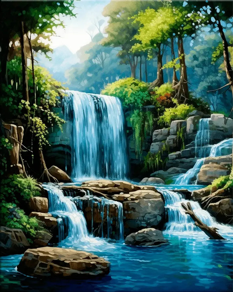 Mountain Village Paint By Numbers Kit